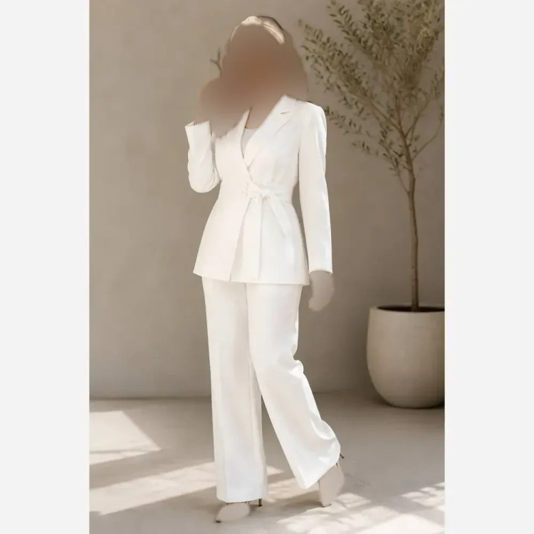 کت و شلوار زنانه مازراتی السانا مدل شلوار بگ رنگی