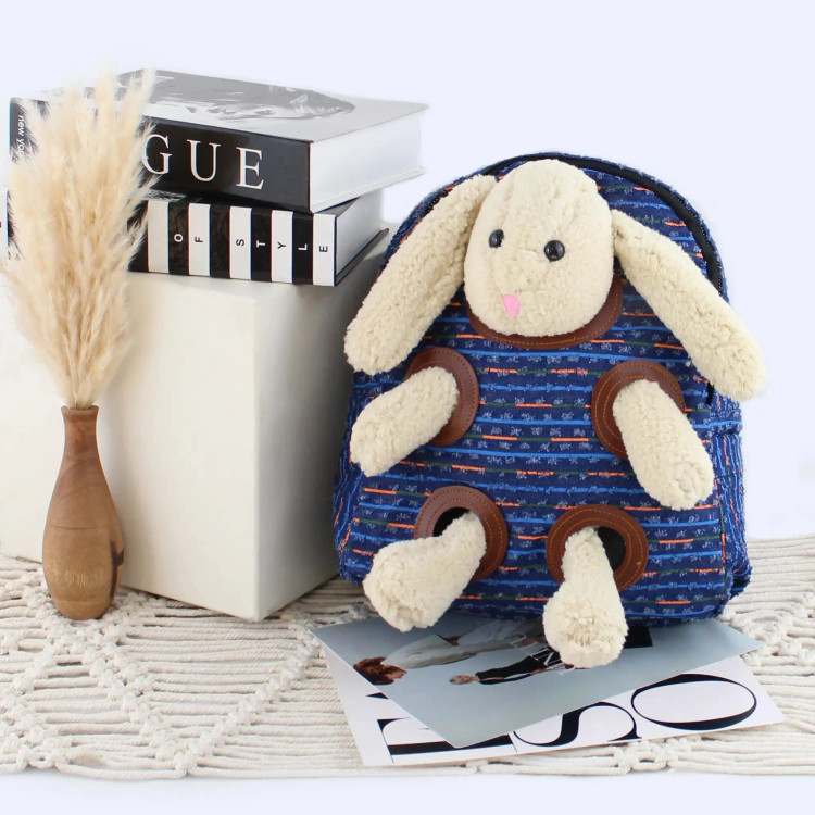 کوله پشتی پارچه ای روزمره مدرسه و دانشگاه زیپ دار بند بلند