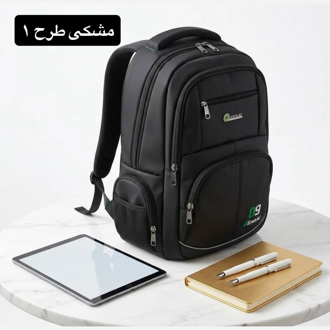 کوله پشتی برزنت فول آپشن جیب دار با پورت USB و هندزفری
