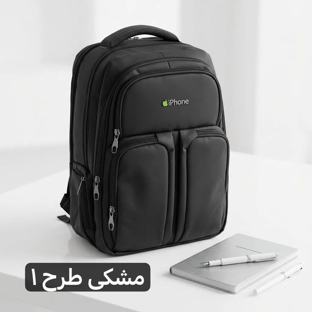 کوله پشتی برزنت اسپرت مناسب مدرسه و دانشگاه با جای لپ تاپ و جیب متعدد