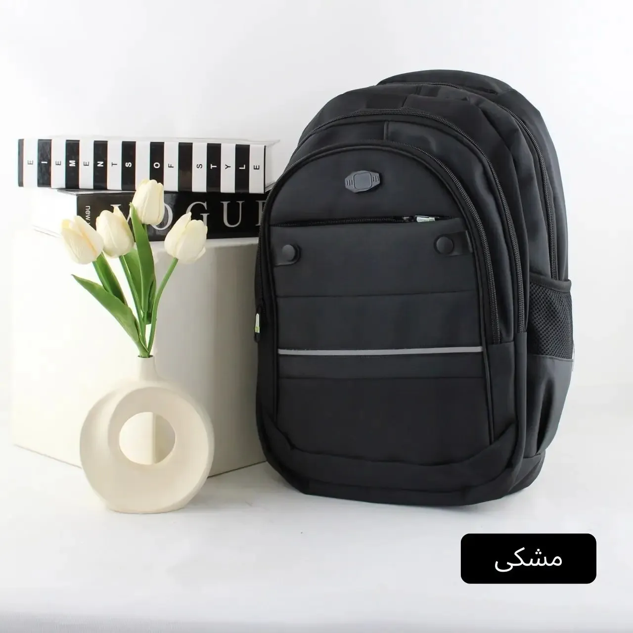 کوله پشتی پارچه ای روزمره و مدرسه مدل زیپی با بند دوشی