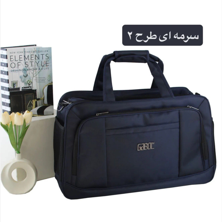ساک ورزشی و اسپرت پارچهای با بند بلند و آستر ساتن ابعاد 20x40x58 سانتیمتر