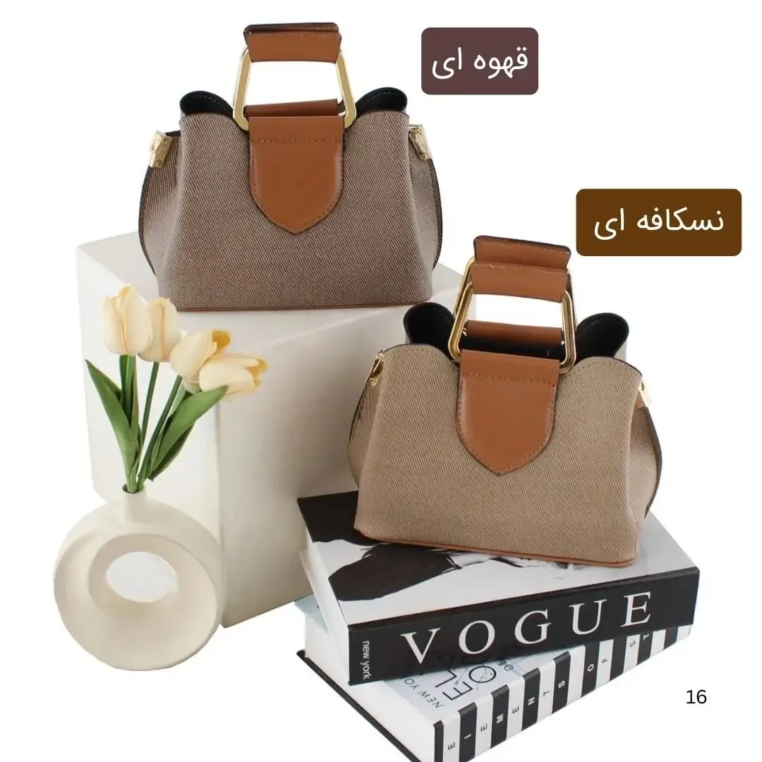 کیف پاسپورتی پارچه ای زیپ مگنت بند بلند 3 جیب داخلی روزمره مجلسی