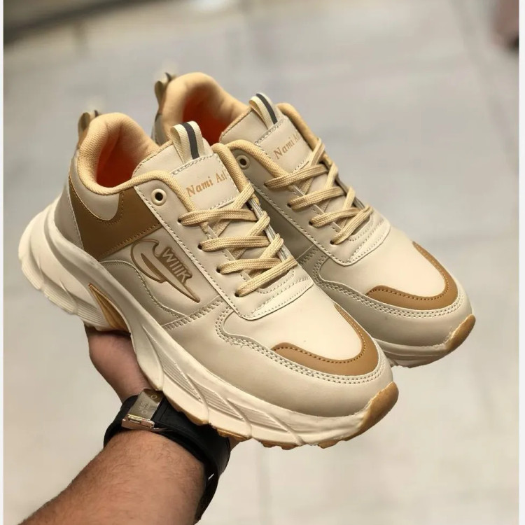 کفش لژدار زنانه مدل نامی اصل کرم کتانی اسپرت