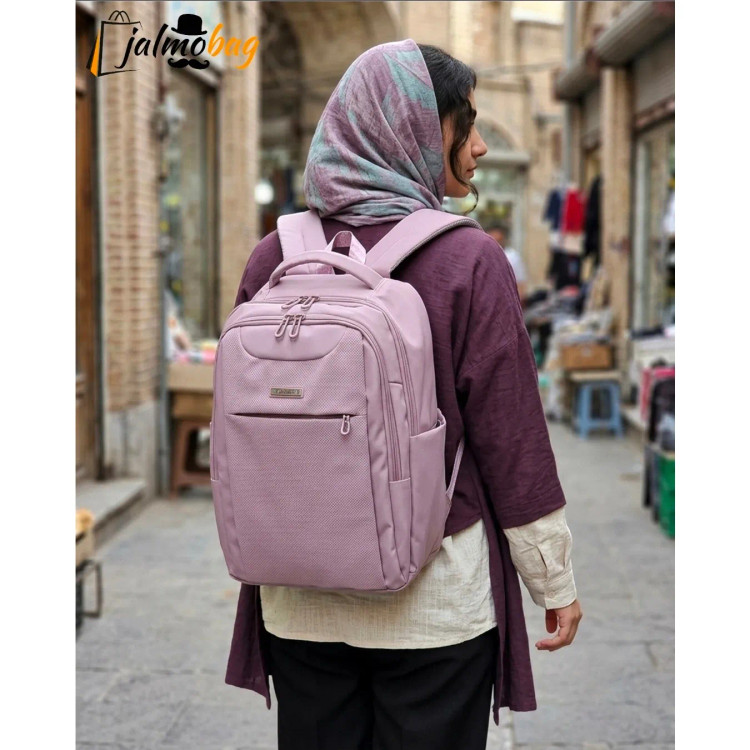 کوله پشتی پاستیلی پریزیدنتسیلیکونی ضد خش وارداتی دو جیب با جای لپ تاپ
