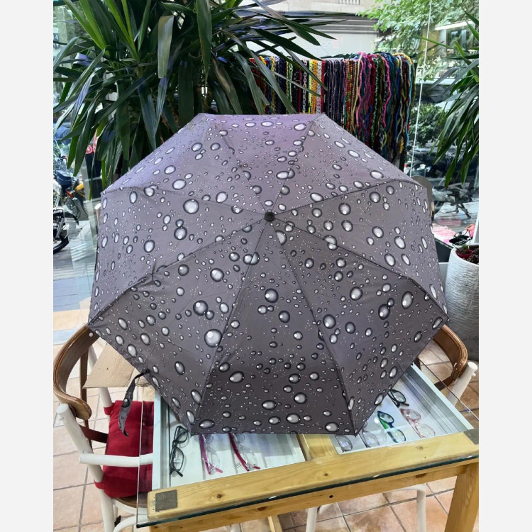 چتر اتومات زنانه طرح قطره ای ضد باد 8 فنره