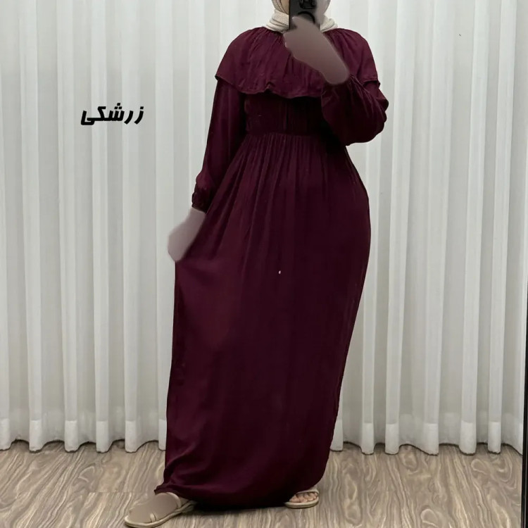 پیراهن ساحلی نخی آستین بلند زنانه و دخترانه فری سایز مدل ملوانی