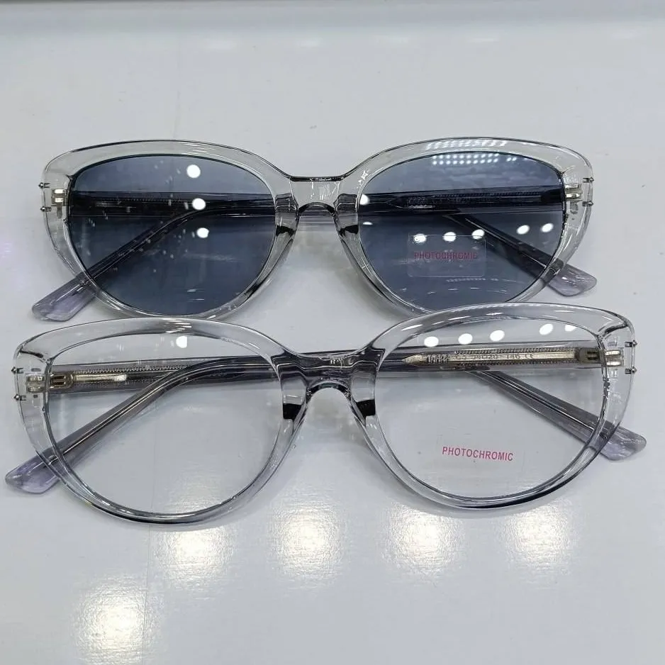 عینک آفتابی زنانه فتوکرومیک دسته سیم با قابلیت تعویض لنز مناسب صورت متوسط و ریز