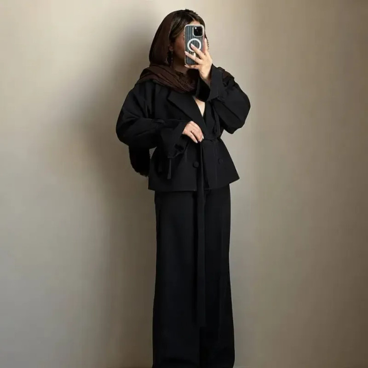 کت شلوار زنانه مدل سانی جنس مازراتی دبل سایزبندی