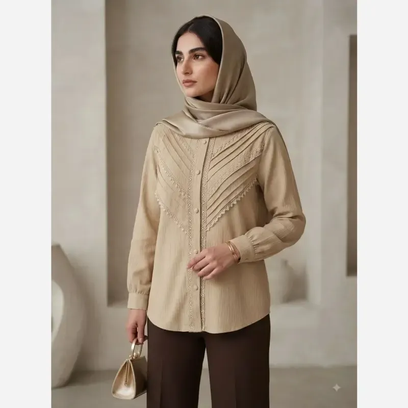 شومیز زنانه مجلسی توکی کراش سایز 36 تا 58