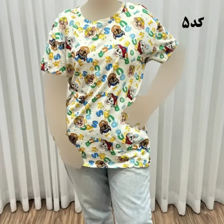 تیشرت طرحدار H&M کد 1170 آبرفت و رنگ رفت ندارد چروک نمیشود سایزبندی کامل S تا XXXL