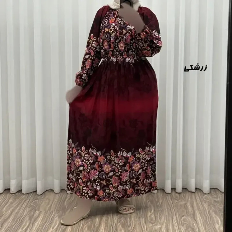 پیراهن ساحلی نخی زنانه فری سایز مدل حاشیه ترمه مناسب سایز 38 تا 50