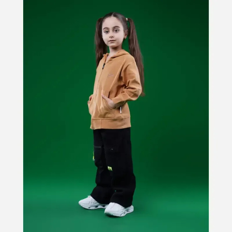 سویشرت بچگانه پاییزه اسپرت دورس دو نخ کلاهدار جیب کانگورویی سایز 50 تا 70