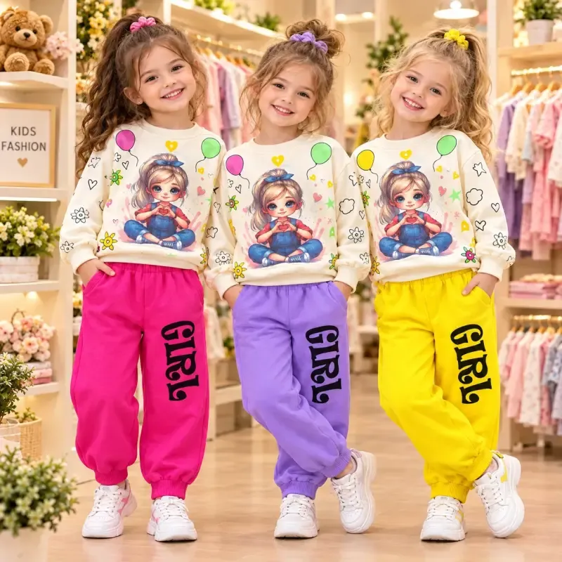 بلوز شلوار دخترانه اسپان سایز 40 تا 55