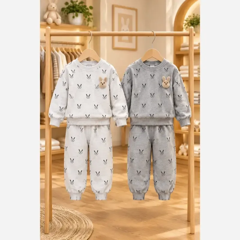 بلوز شلوار دخترانه ملانژ گلکسی سایز 40 تا 55