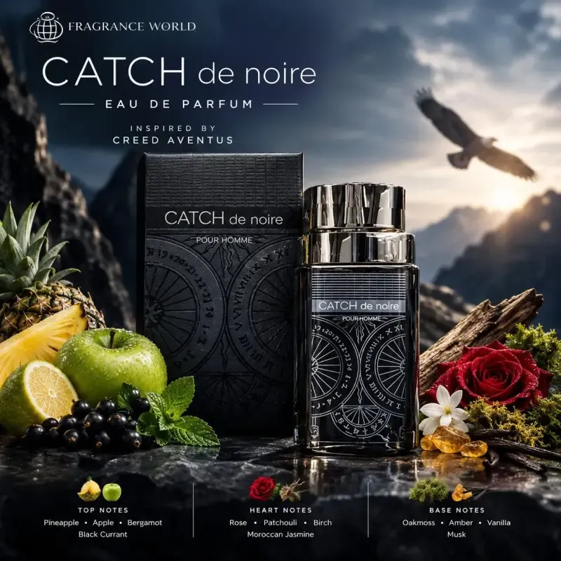 عطر ادکلن مردانه فرگرنس ورد کچ د نویر حجم 100 میل ادوپرفیوم